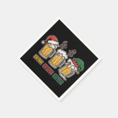 Grappig kerstbier drink feest servet (Hoek)