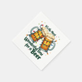 Grappig kerstbier drink feest servet (Hoek)
