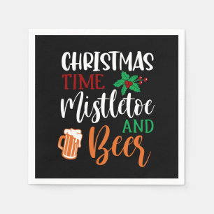 Grappig kerstbier drink feest servet