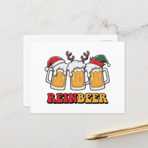 Grappig kerstbier feestdagenkaart