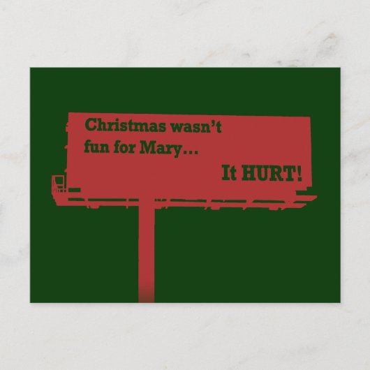 Grappig Kerstbillboard briefkaart (Voorkant)
