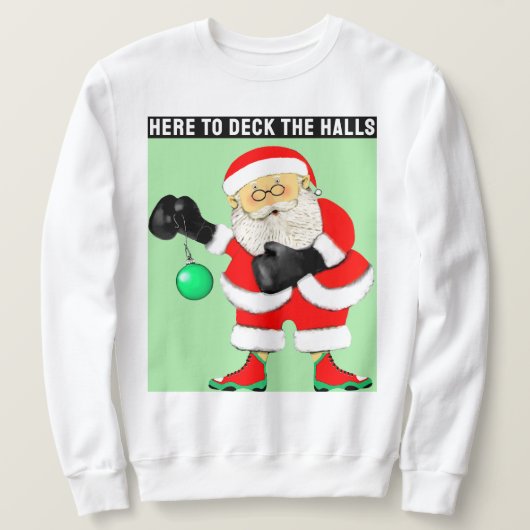 Grappig kerstboksen trui (Design voorkant)