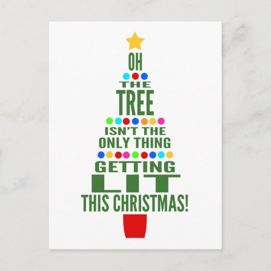 Grappig kerstbomen die de lichte Briefkaart van de (Voorkant)