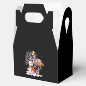 Grappig kerstbomen Flamingo Pet Santa Best Xmas Bedankdoosjes (Geopend)