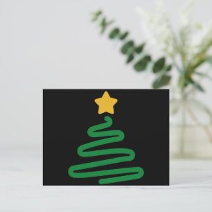 Grappig kerstboom feestdagenkaart