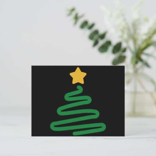 Grappig kerstboom feestdagenkaart (Staand voorkant)
