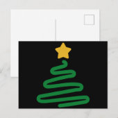 Grappig kerstboom feestdagenkaart (Voorkant / Achterkant)
