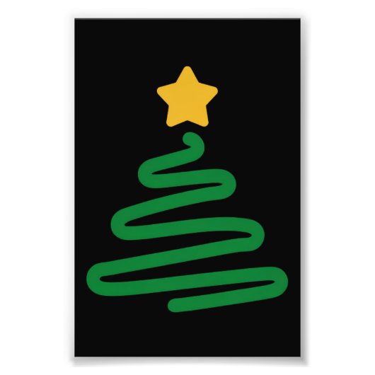 Grappig kerstboom foto afdruk (Voorkant)