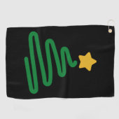 Grappig kerstboom golfhanddoek (Horizontaal)