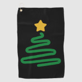 Grappig kerstboom golfhanddoek (Voorkant)