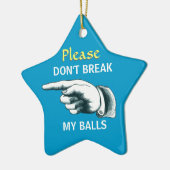 Grappig kerstboom keramisch ornament (Links)