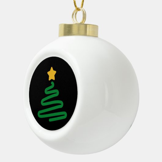Grappig kerstboom keramische bal ornament (Rechts)