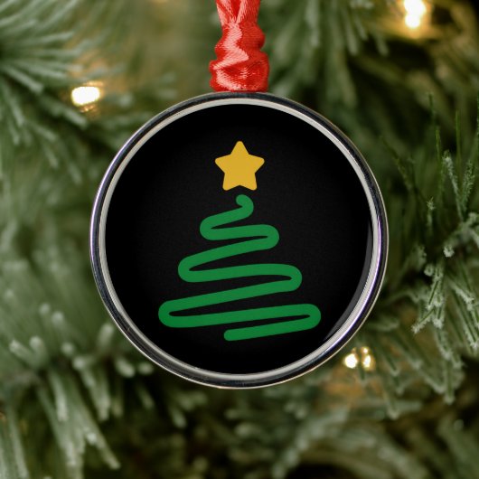 Grappig kerstboom metalen ornament (Boom)