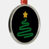 Grappig kerstboom metalen ornament (Rechts)