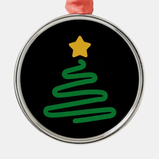 Grappig kerstboom metalen ornament (Voorkant)