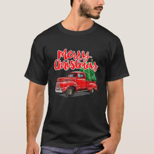Grappig  kerstboom Red Wagon Truck T-shirt