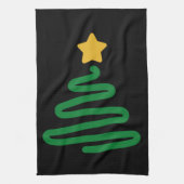 Grappig kerstboom theedoek (Verticaal)