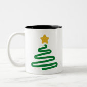 Grappig kerstboom tweekleurige koffiemok (Links)