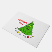Grappig kerstboomfeest Joke Cats Xmas Holiday Deurmat (Schuin)