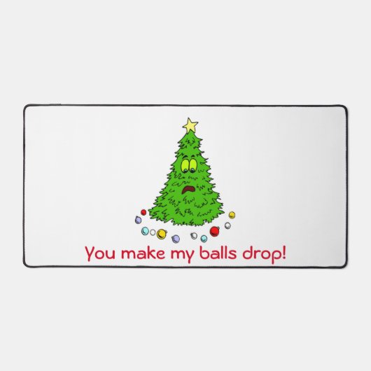 Grappig kerstboomfeest Joke Make Balls Drop Holida Bureaumat (Voorkant)