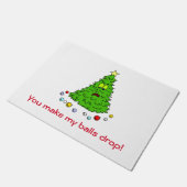 Grappig kerstboomfeest Joke Make Balls Drop Holida Deurmat (Schuin)