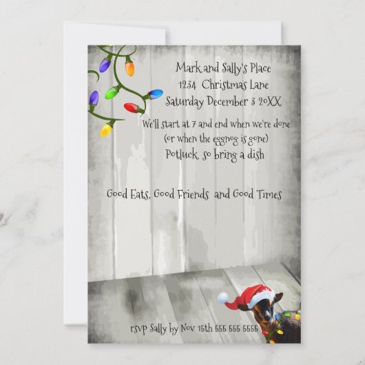 Grappig kerstboomgeit kaart (Achterkant)