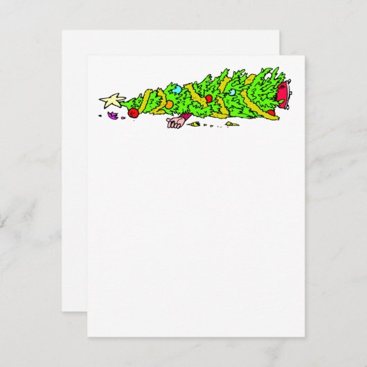 Grappig kerstboomHumor Feestdagenkaart (Voorkant / Achterkant)