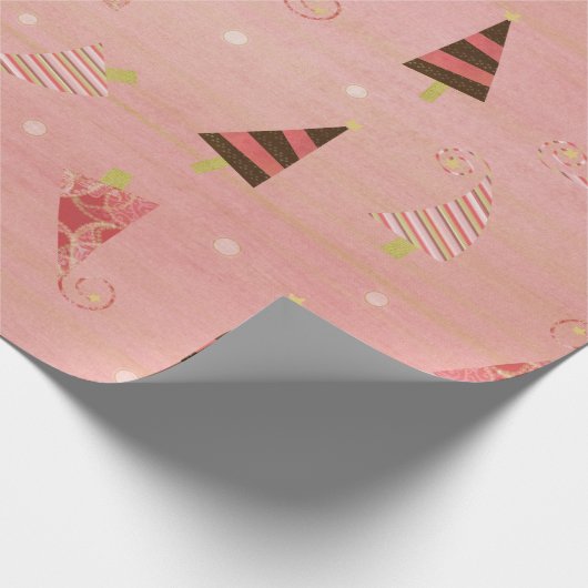 Grappig kerstboominpakpapier cadeaupapier (Hoek)