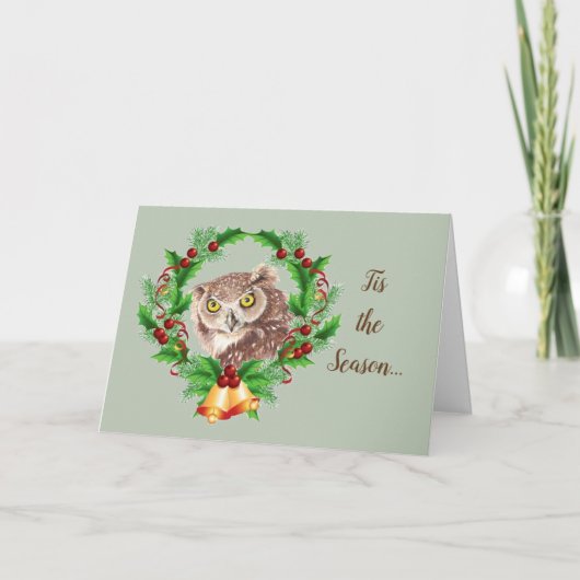 Grappig kerstboomkor met Attitude Bird Humor Feestdagen Kaart (Voorkant)