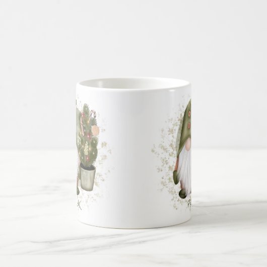 Grappig kerstboommonogram koffiemok (Center)