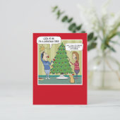 Grappig kerstboompje feestdagenkaart (Staand voorkant)