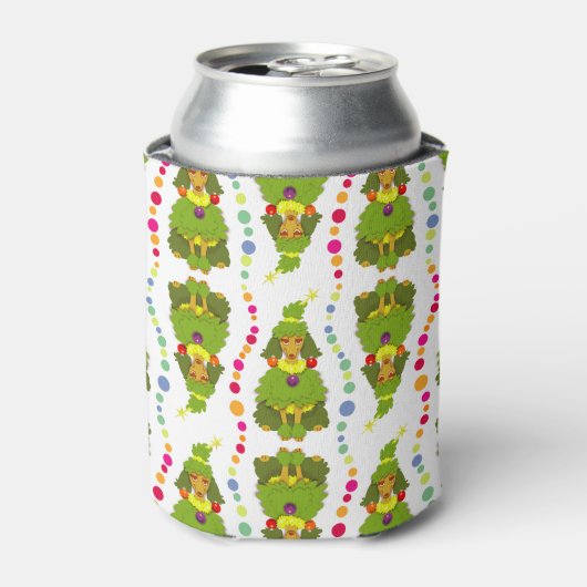 Grappig kerstboompoodle blikjeskoeler (Blikje Voorkant)