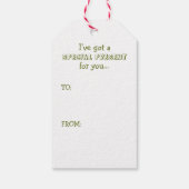 Grappig kerstboompoodle cadeaulabel (Achterkant)