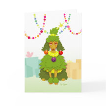 Grappig kerstboompoodle