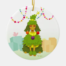 Grappig kerstboompoodle