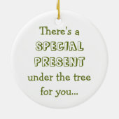 Grappig kerstboompoodle keramisch ornament (Achterkant)