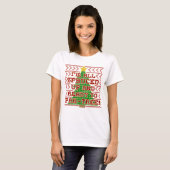 Grappig kerstboomschild met sms-sla t-shirt (Voorkant volledig)