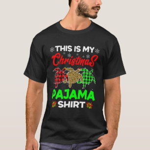 Grappig kerstboomschilderschilderdieren t-shirt