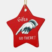 Grappig kerstboomversiering keramisch ornament (Links)