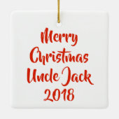 Grappig kerstboomwerk is niet alleen maar iets om  keramisch ornament (Achterkant)