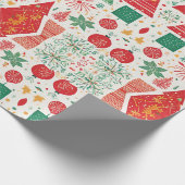 Grappig kerstbos inpakpapier (Hoek)