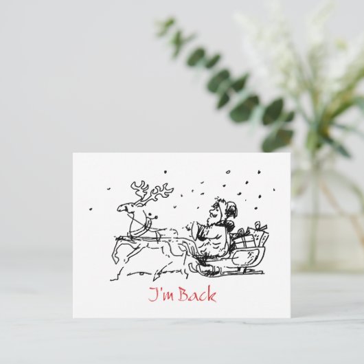 Grappig kerstBriefkaart Briefkaart (Staand voorkant)