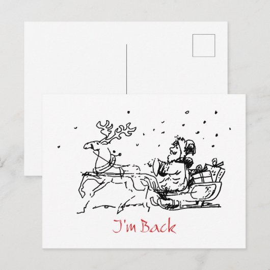 Grappig kerstBriefkaart Briefkaart (Voorkant / Achterkant)