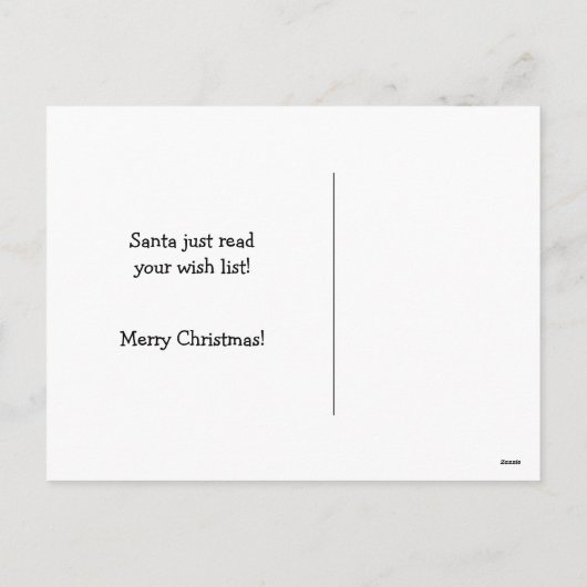 Grappig kerstBriefkaart Feestdagenkaart (Achterkant)