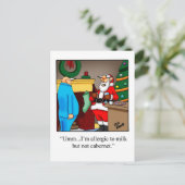 Grappig kerstBriefkaart Feestdagenkaart (Staand voorkant)