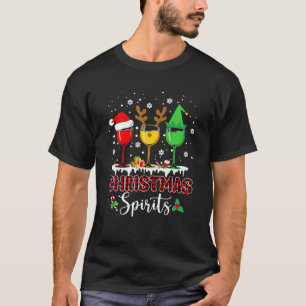 Grappig kerstbroekglaasjes met een glaasje met wit t-shirt
