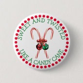 Grappig kerstButton Ronde Button 5,7 Cm (Voorkant)