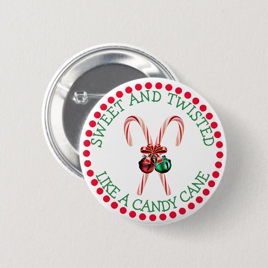 Grappig kerstButton Ronde Button 5,7 Cm (Voorkant /achterkant)