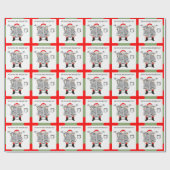 Grappig kerstcadeau cadeaupapier (Vlak)