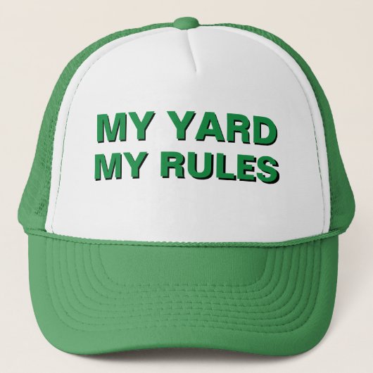 Grappig kerstcadeau-idee voor vader MIJN TUIN MIJN Trucker Pet (Voorkant)